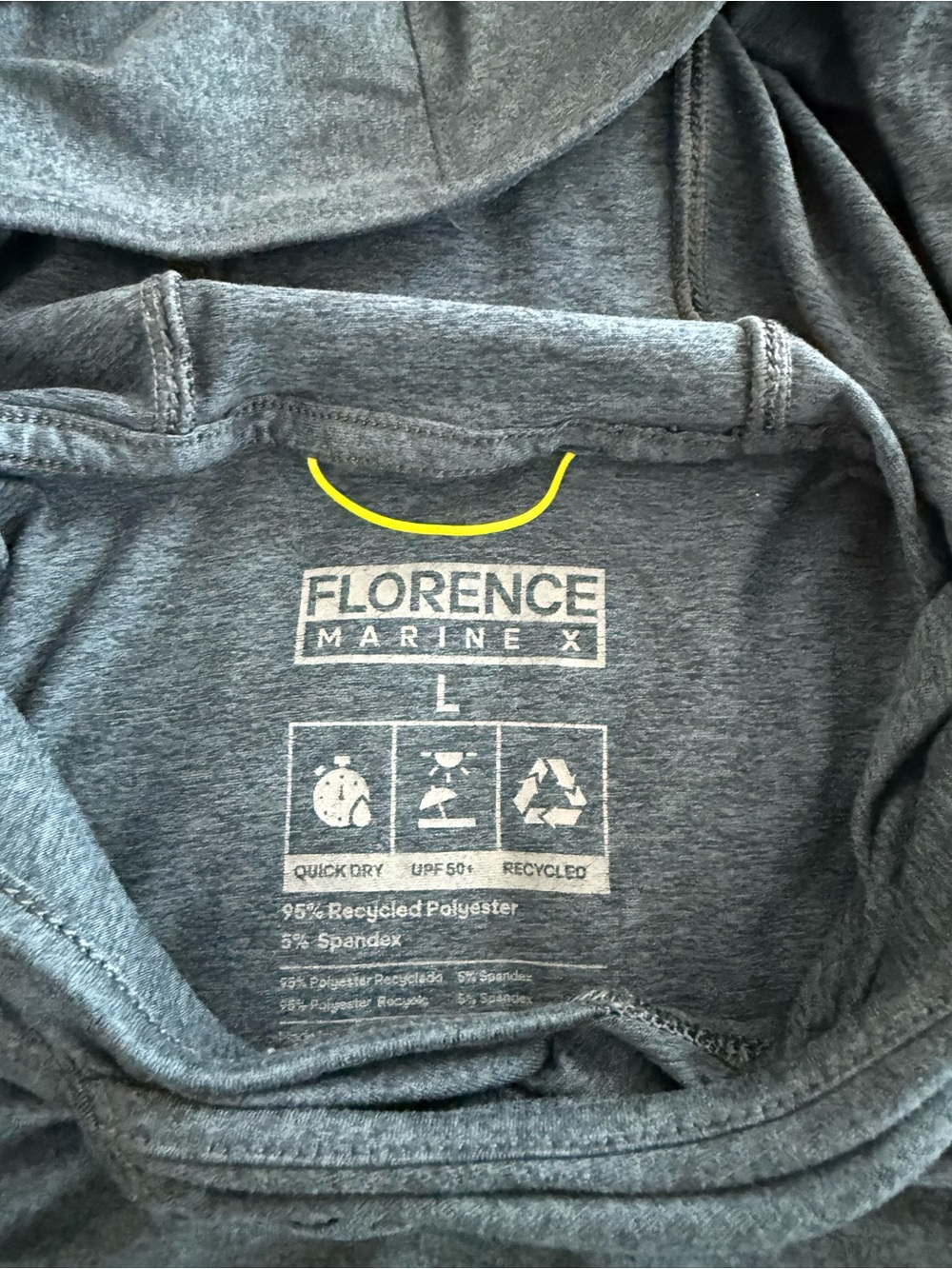 Florence Marine X Heather Navy Hoodie - L